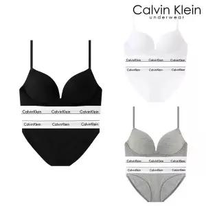 [Calvin Klein]CK 여성 아이콘 코튼 AF 플런지 푸쉬업 브라+팬티 세트 QF8502+QF8520 3종 택1