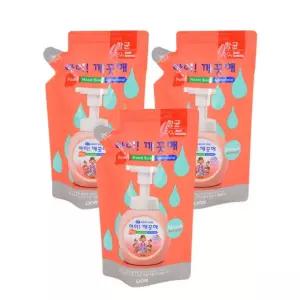 아이깨끗해(리필 200ml) 복숭아향-3개 어린이핸드워시 거품비누 손세정제 모이스처