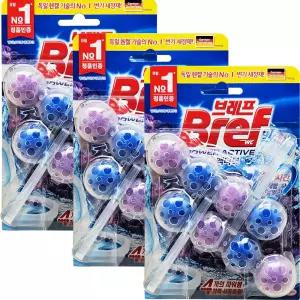 브레프 파워 액티브 변기세정제 라벤더향 50g x 2개입 3개
