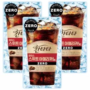 롯데 칸타타 아이스 스위트아메리카노 제로 230mlx50 파우치 아이스커피 제로커피