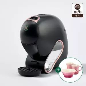돌체구스토 커피머신 네오 쉐어 블랙 번들+르크루제 서빙볼17cm 1개 + 르크루제 머그컵(소) 290ml  2개