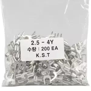 전기 압착단자 U자 전선연결 2.5SQ 200개 전기터미널