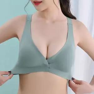 앞후크브라 심리스브라 노와이어 여성 편한 수면 여름 가슴 보정 브래지어 속옷 언더웨어