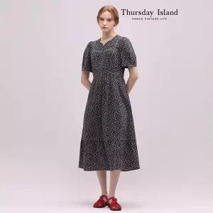 [Thursday Island] 레이스 배색 원피스(T244MOP235W)