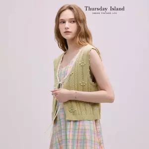 [Thursday Island] 팝콘 스트링 베스트(T244MVT236W)