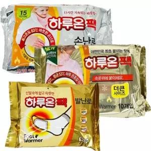 하루온팩 핫팩 세트 손난로 + 발난로 + 붙이는 핫팩 10매 3종세트 1개