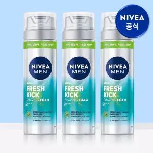 니베아 맨 프레시 킥 쉐이빙폼 200ml 3개