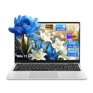 2026 노트북, 15.6인치 노트북 컴퓨터 N4000 미니 RAM BT4.2, Wi-Fi 오픈, 2.4/5G, Pro, 프로세서, 2년 Win 12GB HDMI, 180 256GB 그래픽, UHD SSD 11 FHD 1080P,
