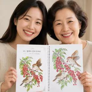 성인 컬러링북 어르신 색칠공부 치매예방 드로잉북 스프링 스케치 취미