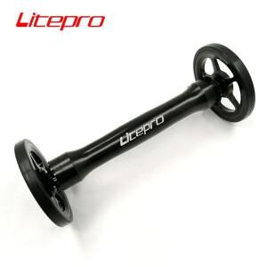 Litepro 접이식 자전거 이지 휠 및 텔레스코픽 로드 확장 바  Brompton 후면 랙용