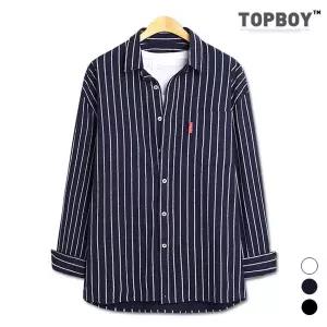 [NS홈쇼핑][탑보이] 스트라이프 오버핏 긴팔셔츠 (TC013)[35941841]