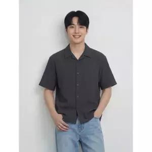 HANGTEN 남성 크링클 하프 슬리브 셔츠_057(10570-020-405-69) 186569