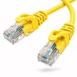 10개묶음 CAT5E 랜케이블 UTP 인터넷선 공유기 CCTV 랜선 노랑 2M