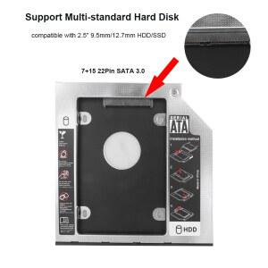 외장cd롬 알루미늄 2차 번째 Hdd 캐디 5mm 12 7mm Optibay SATA SSD DVD CD ROM 인클로저 어댑터 하드 디스크 드라이브 케이스