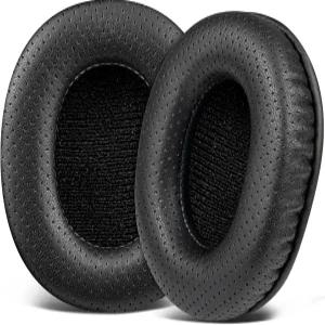 소니 MDR-7506 MDR-CD900ST 모니터 헤드폰용 소울윗 램스킨 교체 이어패드 고밀도 폼이 있는 쿠션 - 블랙