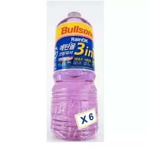 레인OK 에탄올 3in1 코팅 워셔액 1800ml 6개