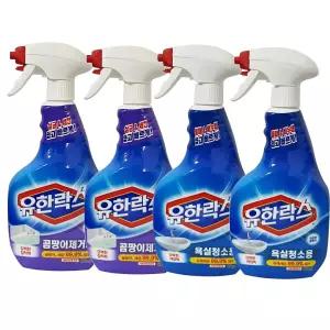 생활 유한락스스프레이 욕실청소세제 곰팡이제거제 유한락스 욕실청소용 600ml+600ml 2개입 욕실세제 욕실