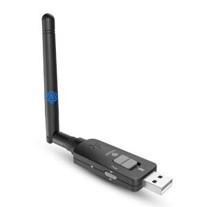아반트리 DG60 아우라 - 보청기용 장거리 오라캐스트 송신기 헤드폰용 블루투스 USB 어댑터 퀄컴 칩 APTX 적응형 펌웨어 업그레이드 가능 많은 이어버드에 PC 오디오 방송