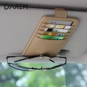 선바이저 멀티 카드 포켓 그레이 차량용 썬글라스꽂이선글라스거치대 썬글