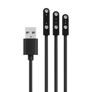 2 핀 용 스마트 시계 자기 충전 케이블 2.84/4/7.62mm 거리 검정색 소설 USB 전원 충전기