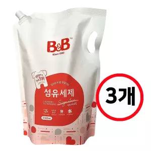비앤비 유아 섬유 세탁세제 시그니처향 리필형 2100mL x 3개