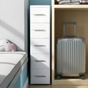 플라스틱 서랍장 틈새 200 300 4단 좁은 3단 수납장 선반 25cm 불투명 1 20cm 와이드 모델 화이트 휠 삼층