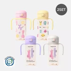 [보리보리/모윰]260도 PPSU 원터치 빨대컵 270ml 2개세트 - 디자인 선택