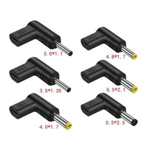 DC 어댑터 키트 USB C타입 플러그 전원 커넥터 3.0x1.1mm/3.5x1.35mm/4.8x1.7mm/4.0x1.7mm/5.5x2.1mm
