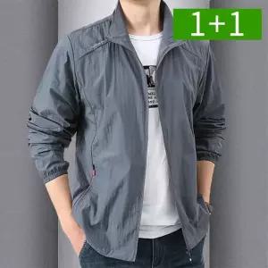 1+1 경량 바람막이 점퍼 남성 자켓 방수 방풍 등산 골프 남자 빅사이즈자켓