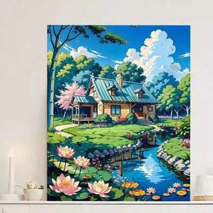 DIY 명화그리기 유화 그림그리기 풍경화 인테리어그림 키트 액자 세트 피포페인팅