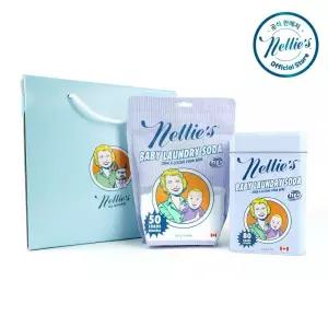 넬리 집들이 선물세트 아기세탁세제 가루세제 본품 1개+리필1개 (무향/무색소/무형광증백제)