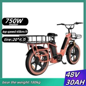 아솜톰 전기 자전거 750W 강력 전동 48V 30Ah 리튬 배터리 20인치 테이크아웃 배달용 이동식