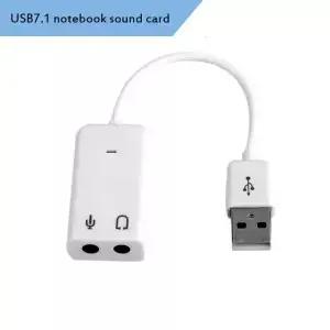 가상 7.1 3D 외장 USB 오디오 어댑터 to 잭 3.5mm 이어폰 마이크 사운드 카드 노트북 PC용