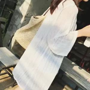 (올핀)쉬폰하프로브가디건 여름 해변 비치 수영 자켓