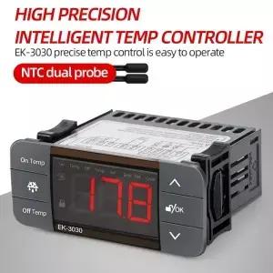 디지털 온도 컨트롤러 EK3010/EK3020/EK3030 220V 조절기 가열 냉동 제상 경보 NTC 센서