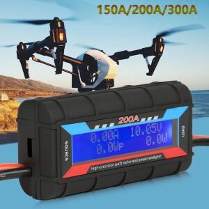 200A 고정밀 RC 와트 미터 전력 분석기 전압계 0-60V LCD 백라이트 디지털 감지기 모니터