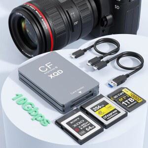 3 IN 1 CFEXPRESS 타입 B 어댑터, /M 메모리 리더 B, 윈도우 USB 익스프레스 G (블랙) 리더기, 슬롯 /SD 카드 CF 렉사, /XQD 소니 /맥용 시리즈, 듀얼 3.2(10GBPS)