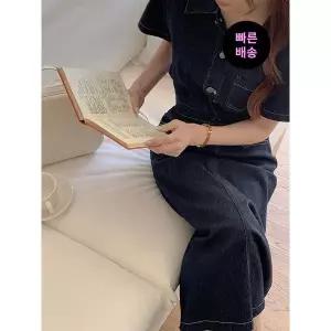 [모어렌] [MADE] 렌나 데님 셔츠 미니 원피스(숏,롱)[top0558]