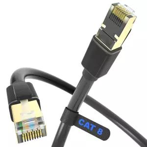 다이아몬드 캣 8 이더넷 케이블 65피트 고속 40Gbps 2000MHz 나일론 땋은 네트워크 코드 게임용 PC PS5