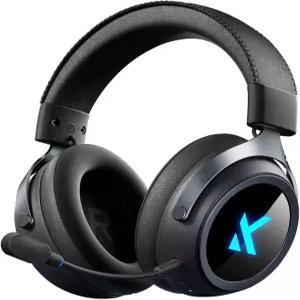 PC PS5 MCHOESE X9 무선 게이밍 헤드셋 2.4GHz USB 및 블루투스 7 서라운드 사운드 53mm 드라이버 저지연