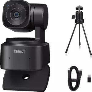 OBSBOT Ti SE Webcam-080P 00FPS-엑스트라 삼각대-비디오 통화 HD PTZ 2.8 센서 제스처 제어 4배 줌 AI