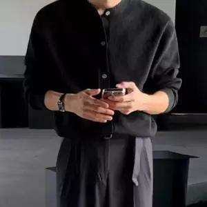 [텐바이텐][홍은]남성 4컬러 깔끔한 미니멀룩 댄디한 스타일 라운드넥 가디건