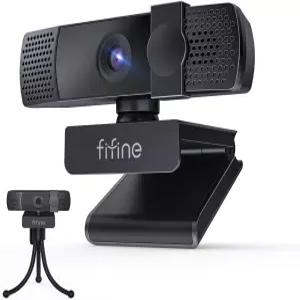 마이크가 FIFINE 4K 해상도 웹캠 프라이버시 커버가 3MP 자동 초점 USB 컴퓨터 카메라 6P 렌즈 76.3 FOV 그