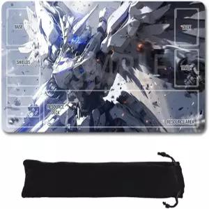 구역이 있는 GCG 플레이 매트 - 24 x14 비공식 카드 게임 새로운 플레이어 호환 TCG 포함 보관 가방