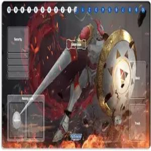 새로운 Mlikemat DTCG 듀얼 플레이매트 디지몬 듀크몬 트레이딩 카드 게임 패드 존 무료 가방