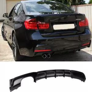 판딕신 F30 FRP 리어 범퍼 립 듀얼 머플러 싱글 아웃 BMW 3 시리즈 320i 325i 328i 335i M-테크 M 스포츠