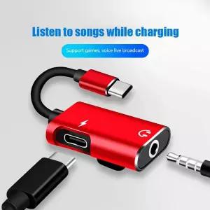 2 in 1 타입 C 여성용 - 3.5mm 잭 남성용 어댑터 헤드폰 오디오 케이블 컨버터 USB C 오디오 분배기 커넥터