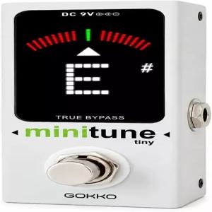 KO GK-70 미니튠 니 기타 튜너 페달 일렉트릭 및 베이스용 컴팩트 트루 바이패스 튜닝 장치 LED 디스플레이