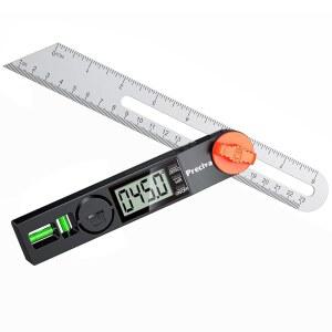 수평 및 수직 버블이 있는 PRECIVA T-BEVEL 게이지 각도기 0-338 디지털 앵글 파인더 각도기 230MM/8인치 디스플레이 목공 목공 금속 가공 건설용