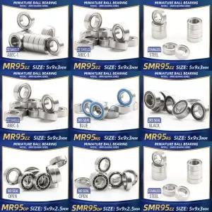 FUSHI MR95 ZZ 베어링 5x9x3mm 10Pcs MR95ZZ RS 2RS MR95Open 핸드 피스 베어링 비디오 카드 용 모터 용 고